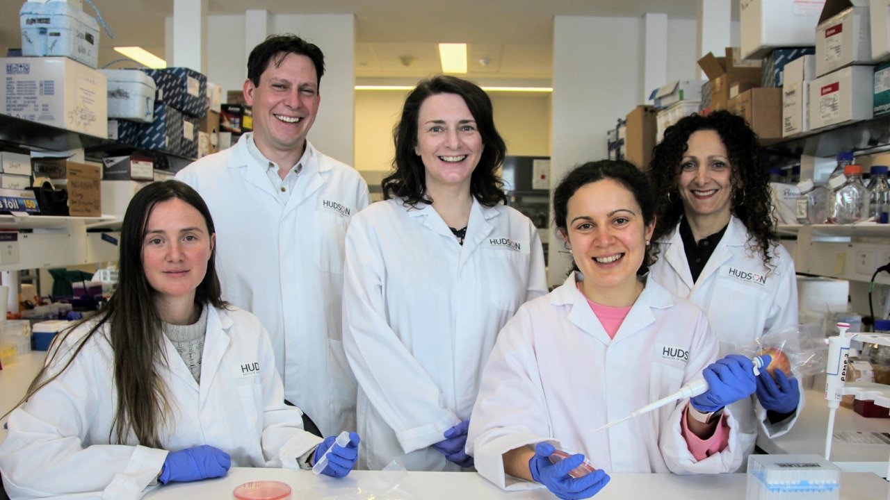 The Study trial team (L-R): Tamblyn Thomason (Research assistant), A/Prof Sam Forster (Principal investigator), Dr Nicole Kellow (Principal investigator), Emma Saltzman (PhD student), Dr Marina Iacovou (Principal investigator)