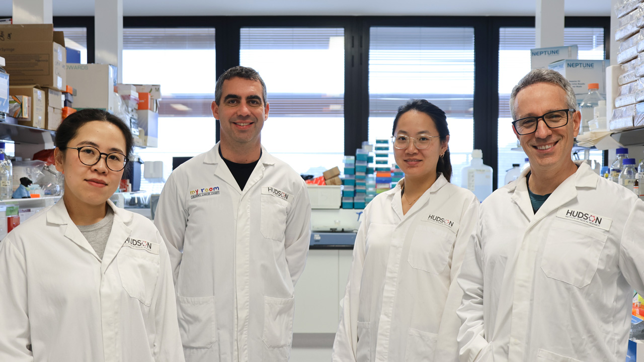 Dr Yuxin (Sally) Sun, Assocaite Professor Jason Cain, Dr Claire Xin Sun, Professor Ron Firestein receive funding for Sarcoma research