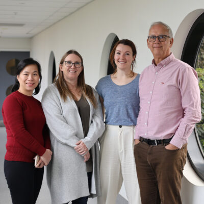 L-R: Dr Uyen Le, Janelle Ryan, Brittany Vining, Professor Vincent Harley