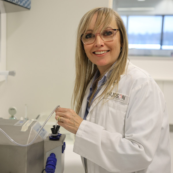 Dr Emily Camm conducting placenta research