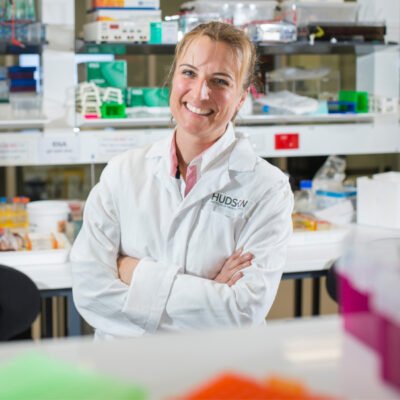 Professor Claudia Nold in the lab