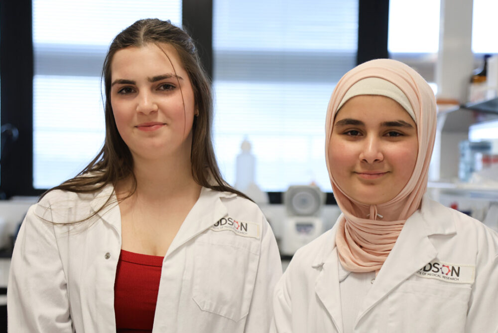 Tianna and Raya cancer survivors. The girls spent time in the Lab getting a taste of their planned futures in science.