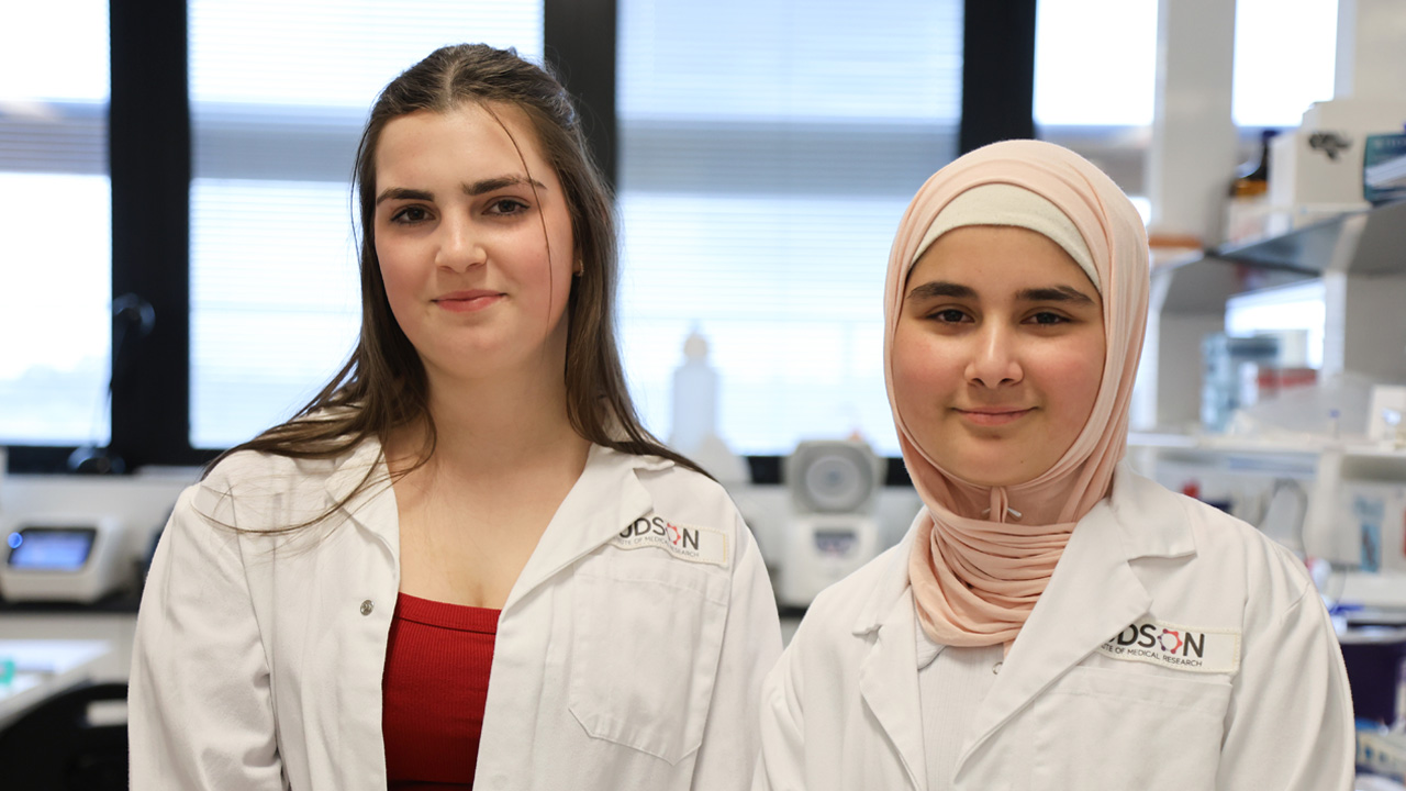 Tianna and Raya cancer survivors. The girls spent time in the Lab getting a taste of their planned futures in science.