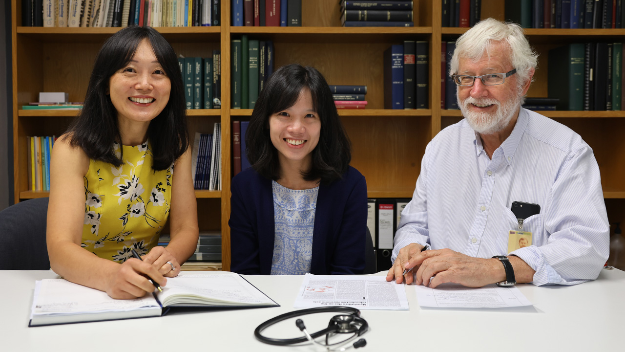 L-R: Associate Professor Jun Yang, Dr Renata Libianto, Professor Peter Fuller