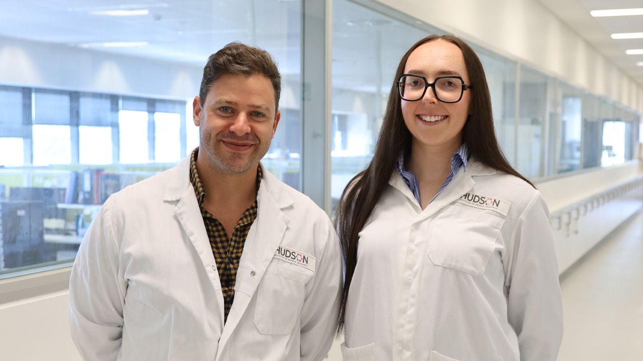 L-R: Dr Rob Galinsky, Dr Sharmony Kelly researching perinatal brain inflammation