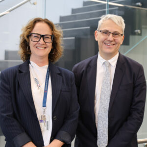 L-R: Professor Elizabeth Hartland, Minister for Economic Growth and Jobs Danny Pearson