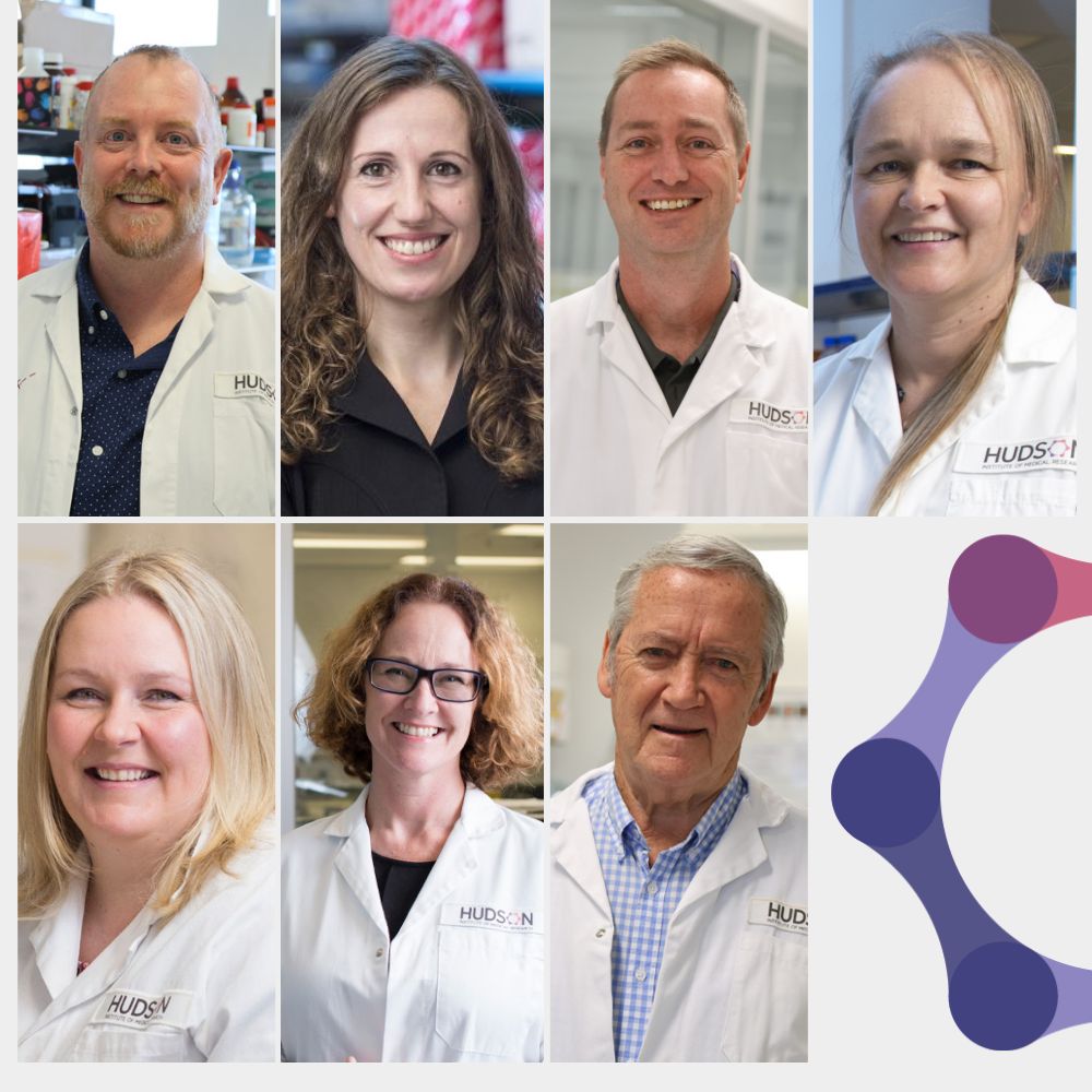 L-R: Associate Professor Daniel Gough, Dr Ina Rudloff, Professor Graeme Polglase, Dr Nicole de Weerd, Associate Professor Kate Lawlor, Professor Elizabeth Hartland AM, Professor Paul Hertzog