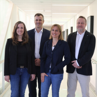 Dr Ina Rudloff, Associate Professor Andrew Ellisdon, Professors Marcel and Claudia Nold